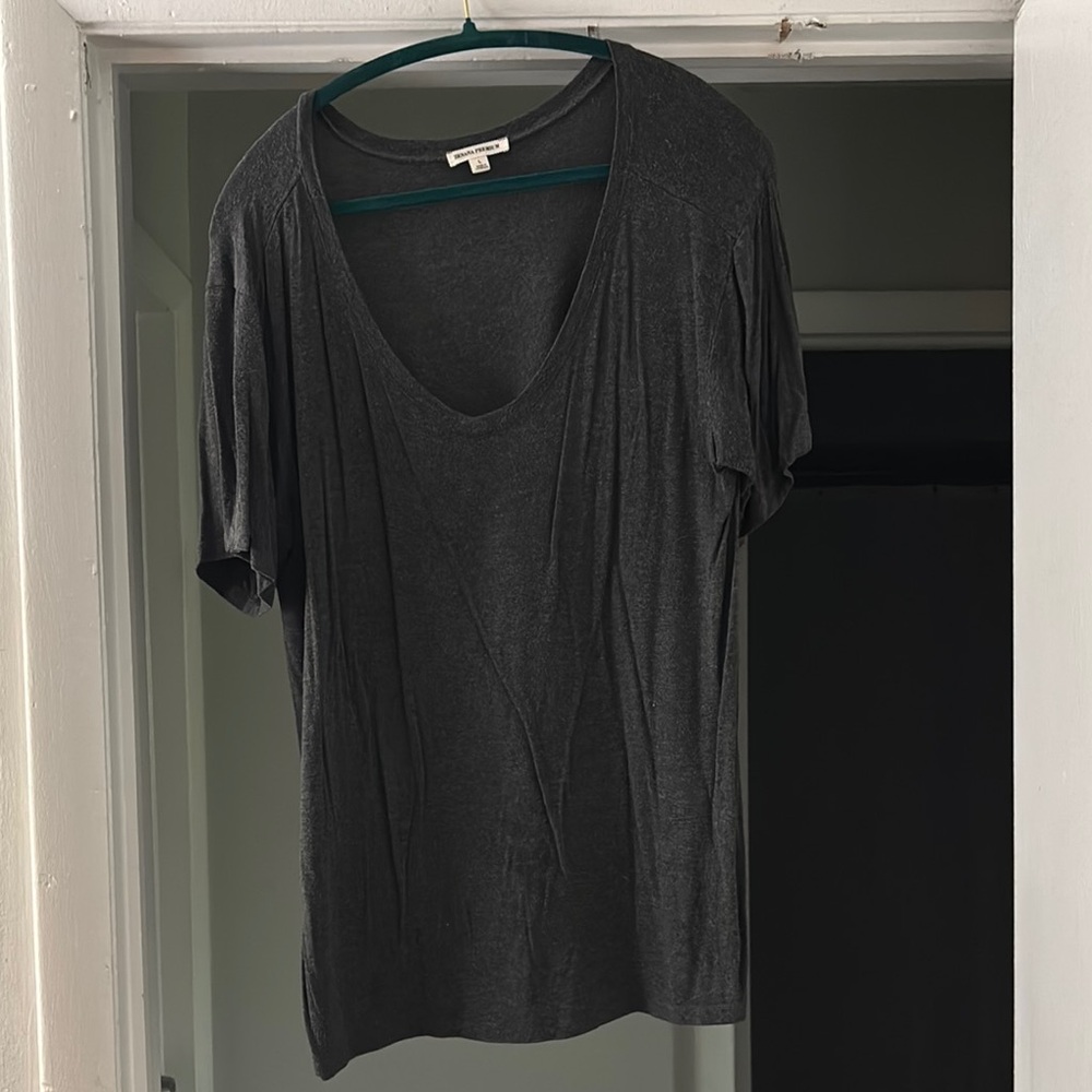 Zenana Outfitters Dark Gray Short Sleeve Tee